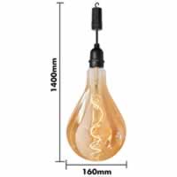 Luxform Raindrop Battery Operated Glass Filament Bulb #3