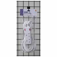 Eagle 2 Gang Extension Lead with Neon Indicator. White 5M #2