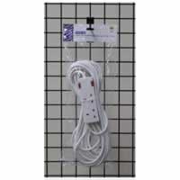 Eagle 2 Gang Extension Lead with Neon Indicator. White 10M #2
