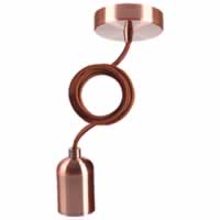 Girard Sudron Metal Suspension In Copper E40 with 2m Textile Cable #2