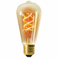Girard Sudron LED Filament Edison Bulb Twisted (4w) E27 Amber #2