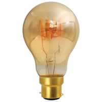 Girard Sudron LED Filament Standard Bulb 4 Loops A60 (4w) B22 Amber #2