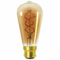 Girard Sudron LED Filament Edison Bulb Twisted (4w) B22 Amber #2