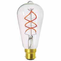 Girard Sudron LED Filament Edison Bulb Twisted (4w) B22 Clear #2