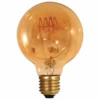 Girard Sudron LED Filament Globe Bulb 4 Loops G80 (4w) E27 Amber #2