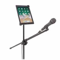 NJS Black Microphone Boom Arm Stand Inc Tablet Housing #2