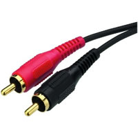Monacor AC 122G 2x Phono Plug Audio Cable. 1.2m