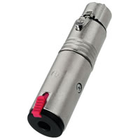 Neutrik NA 3FJ Adapter XLR Plug to 6.35mm Stereo Jack Socket