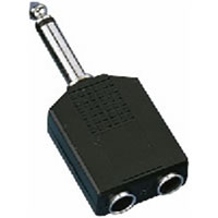 NTA 199 Adaptor 6.35mm Mono Jack to 2x 6.35mm Plugs