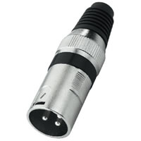 Monacor XLR 207P/SW Metal 3 Pole XLR Plug (Black)