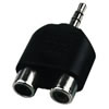 NTA 105 Adaptor 3.5mm Stereo Jack to 2x Phono Sockets