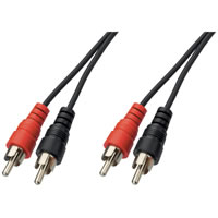 Monacor AC 050 2x Phono Plug Audio Cable. 0.5m