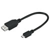 Monacor USB 20ABMC Micro B Plug to USB A Jack. 20cm