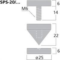 Monacor SPS 20/SC Cabinet Spikes Set (Chrome) #2