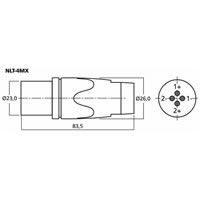 Neutrik NLT 4MX 4 Pole Metal Speakon Inline Jack #2