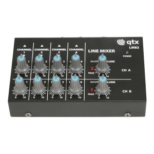 QTX LM82 4 Stereo Channel Line Level Instrument Mixer #1