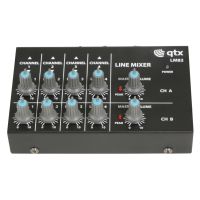 QTX LM82 4 Stereo Channel Line Level Instrument Mixer