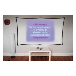 Foldable Projector Screen Curtain 100 Inch White #2