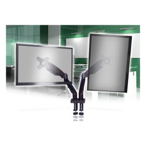 Gas Spring Desk Top LCD Monitor Mount. Dual Arm #2
