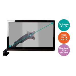 Gas Spring Desk Top LCD Monitor Mount. Dual Arm #3
