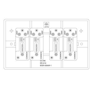 Eagle 2 Way 4 Gang Light Switch Curved Edge 10A #2