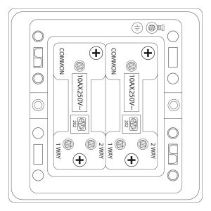 Eagle 2 Gang 2 Way 10A Light Switch Screwless #2