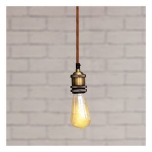 Eagle Vintage Single E27 Pendant Lamp Holder 1.8M. Antique Brass #2
