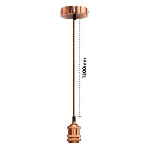 Eagle Vintage Single E27 Pendant Lamp Holder 1.8M. Rose Gold