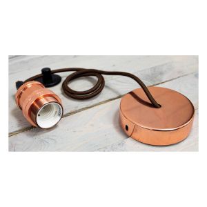 Eagle Vintage Single E27 Pendant Lamp Holder 1.8M. Rose Gold #3