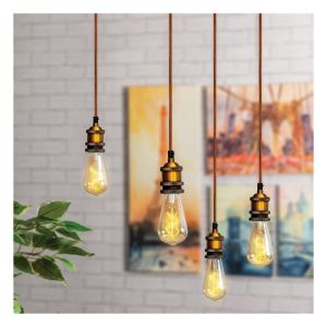 Eagle Vintage Quad Pendant Lamp Holder. Antique Gold. E27 #2