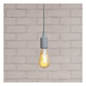 Eagle Modern E27 Silicone Pendant Lamp Holder. Grey. E27 #2