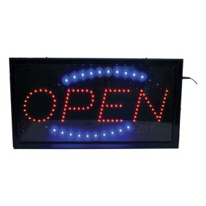 Altai Large LED Open Sign Red Blue