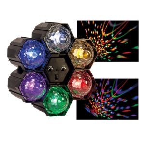 FxLab 6 Way Multi Coloured LED Crystal Effect Pod Light #3