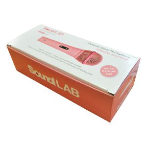 SoundLAB Dynamic Vocal Microphone with Lead in Pink #2
