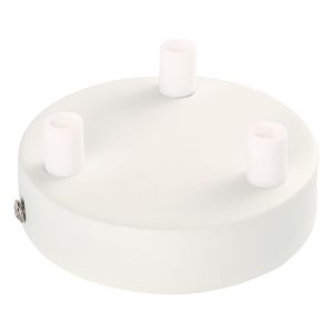 Girard Sudron. Steel Ceiling Rose 3 Outputs 100mm Diameter. White