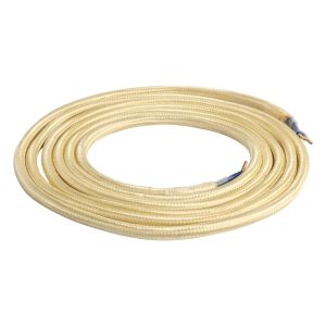 Girard Sudron. Round Textile Cables 2 x 0.75mm. Light Gold