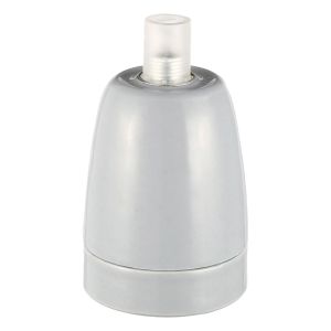 Girard Sudron. Porcelain Lamp Holder with E27 Fitting. Grey