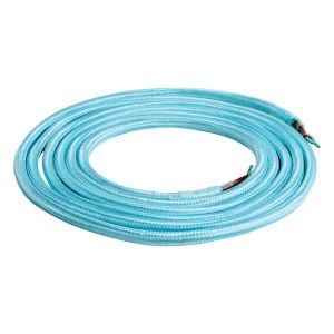 Girard Sudron. Round Textile Cables 2 x 0.75mm. Light Blue