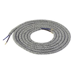 Girard Sudron. Round Textile Cables 2 x 0.75mm. Grey