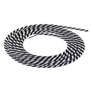 Girard Sudron. Round Textile Cables 2 x 0.75mm. Spiral Black & White