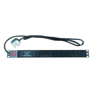 Eagle 6 Way UK Horizontal Socket PDU with 3 Way Surge Protection. 2m #2