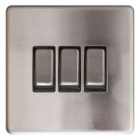 Eagle 2 Way 3 Gang Light Switch 10A Screwless