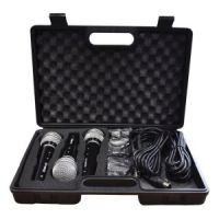 SoundLAB Dynamic Vocal Microphone Kit with 3 Plastic Microphones
