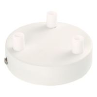 Girard Sudron. Steel Ceiling Rose 3 Outputs 100mm Diameter. White