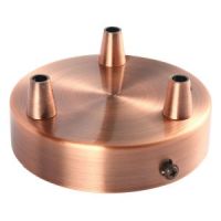 Girard Sudron. Steel Ceiling Rose 3 Outputs 100mm Diameter. Copper
