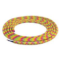 Girard Sudron. Round Textile Cables 2 x 0.75mm. Pink and Yellow