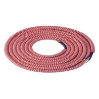 Girard Sudron. Round Textile Cables 2 x 0.75mm. White & Red