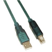 Translucent USB Male A to USB Male B Lead 3m