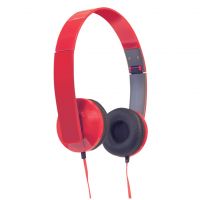 Red Slim Profile Folding Stereo Headphones #2
