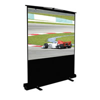 White 60 Inch Height Adjustable Portable Projection Screen #2